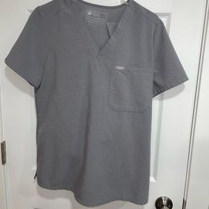 FIGS dark space grey catarina top